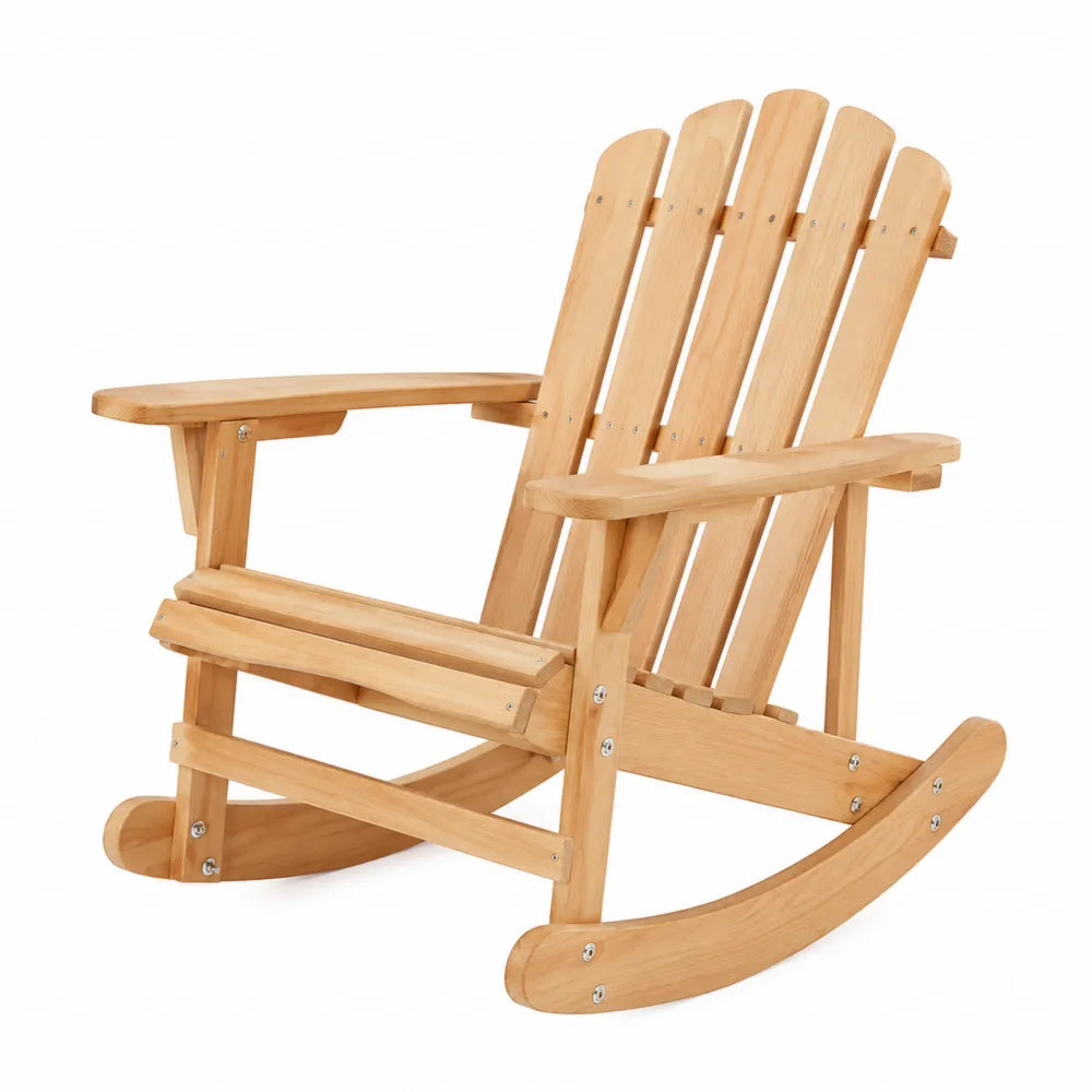Chaise à bascule en bois d'acacia extérieur
